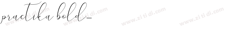 practika bold字体转换